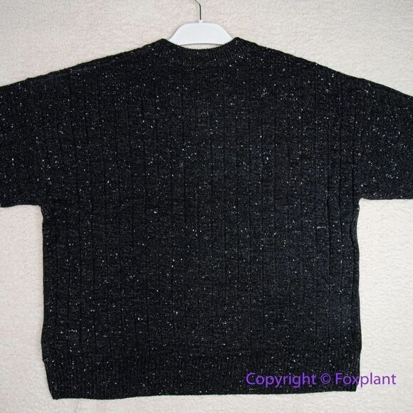 NEW Madewell Donegal dowden Henley Sweater in Coziest Yarn, black, plus size 3X - Picture 16 of 16
